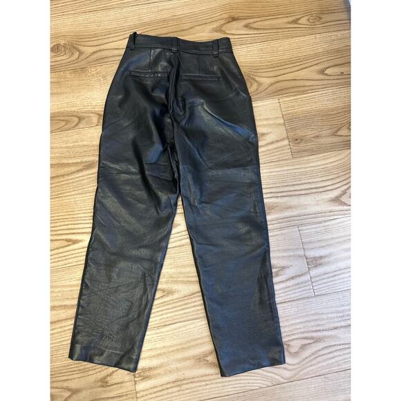 Aritzia Babaton Faux Leather Pants Black Womens Size 00 - Picture 5 of 5